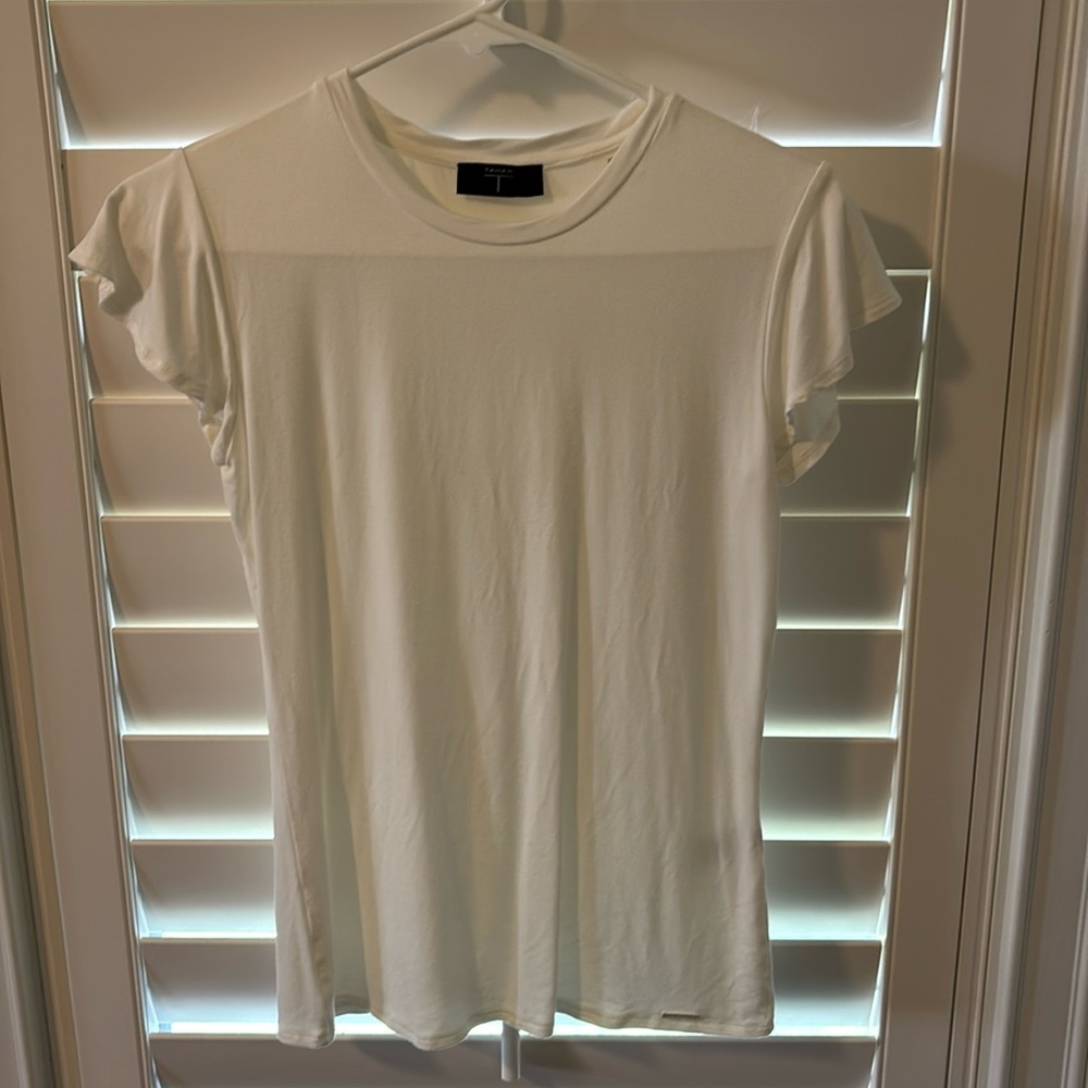 Women’s top round neck ruffle short sleeve t shirt
